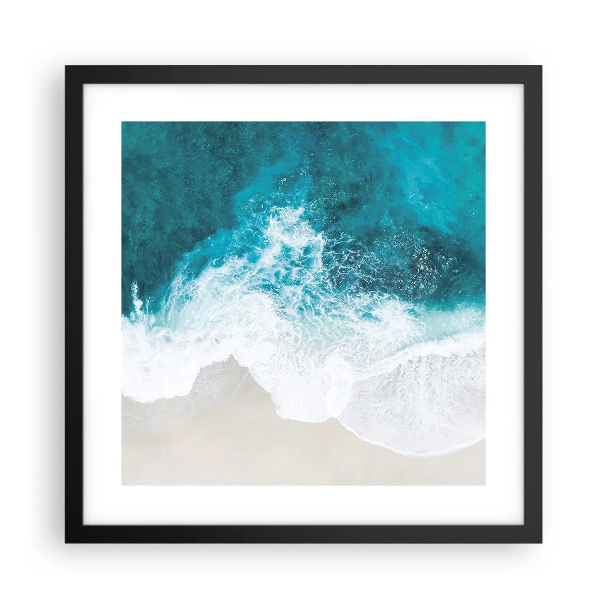 Poster in cornice nera - Morbidezza naturale - 40x40 cm