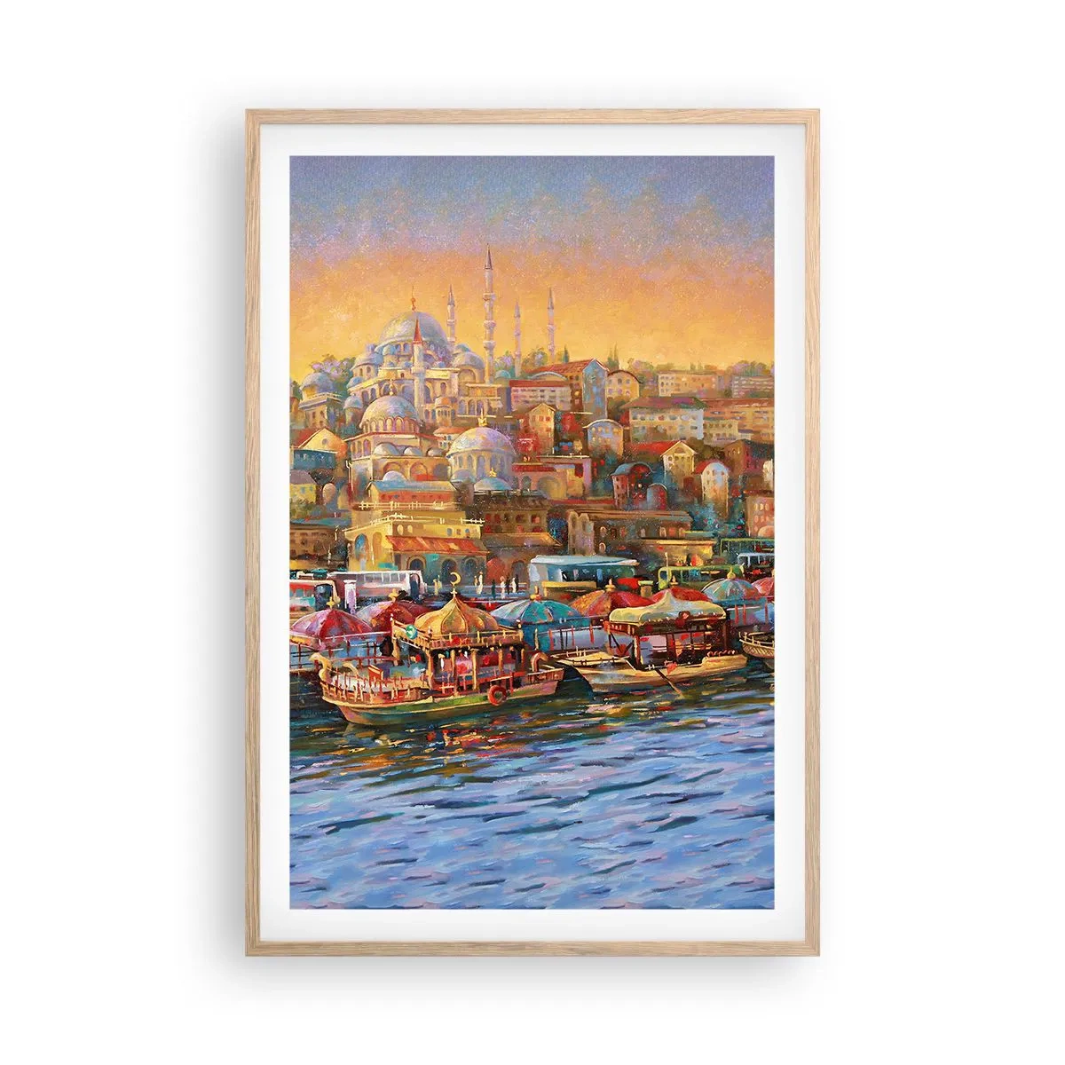 Poster in cornice rovere chiaro - Racconto da Istanbul - 61x91 cm