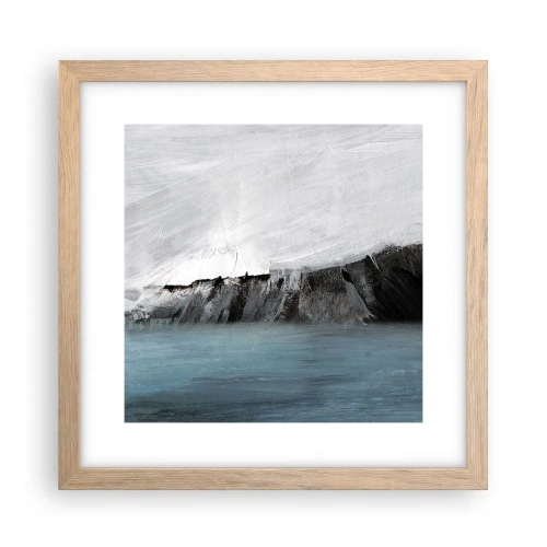 Poster in cornice rovere chiaro - Acqua-terra: lo scontro degli elementi - 30x30 cm