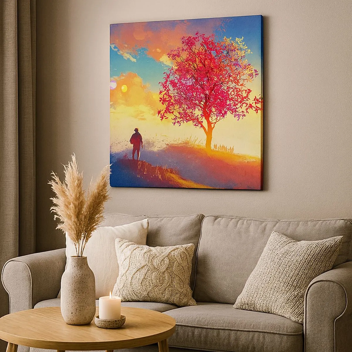 Quadro su tela - Stampe su Tela - Pellegrino alla meta - 30x30 cm