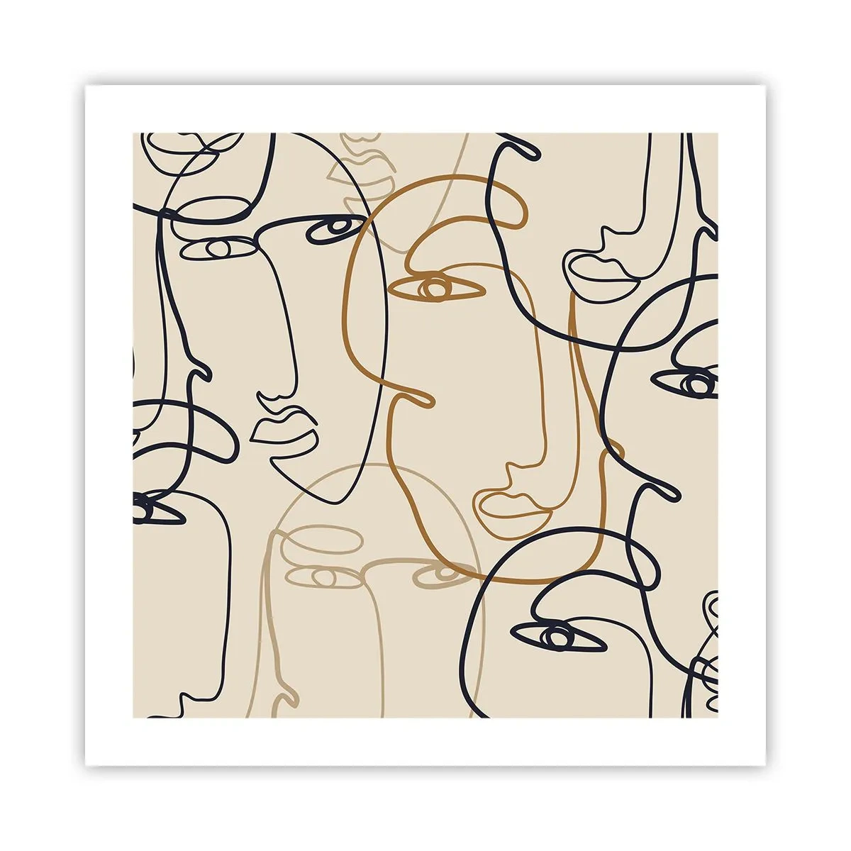 Poster - Ritratto multiplo - 50x50 cm