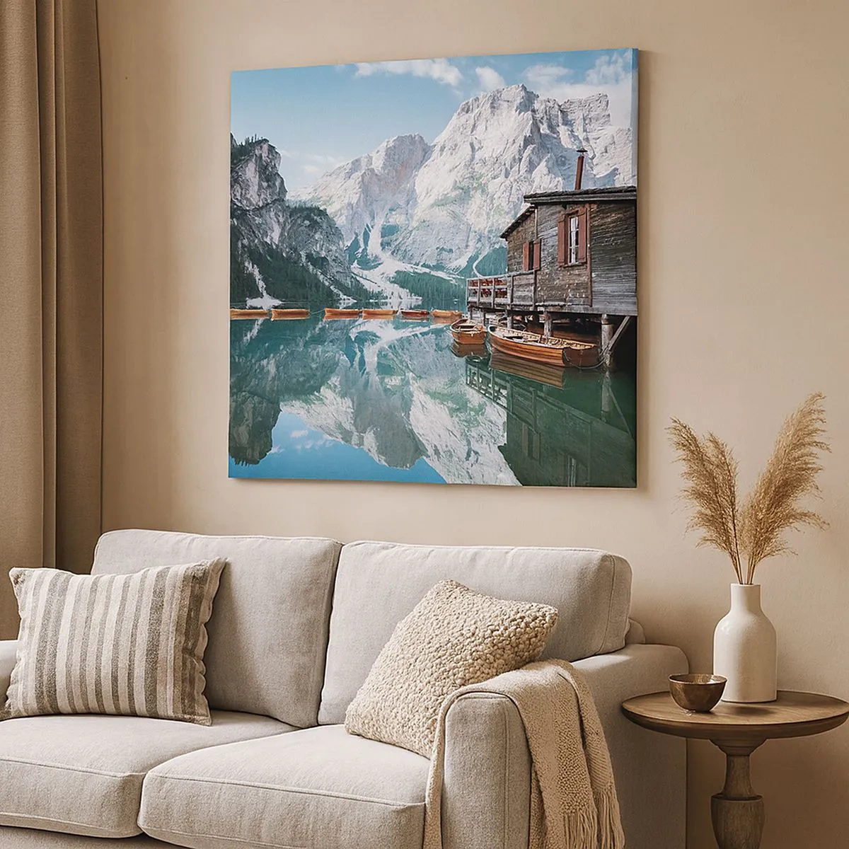 Quadro su tela - Stampe su Tela - Mattina cristallina sui monti - 30x30 cm