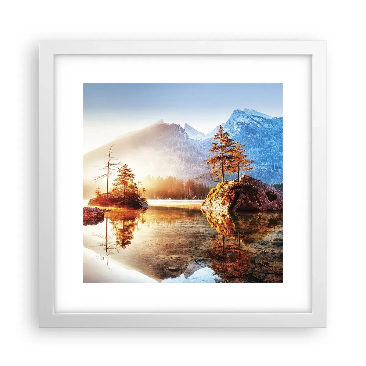 Poster in cornice bianca - La natura in una nuova luce - 30x30 cm