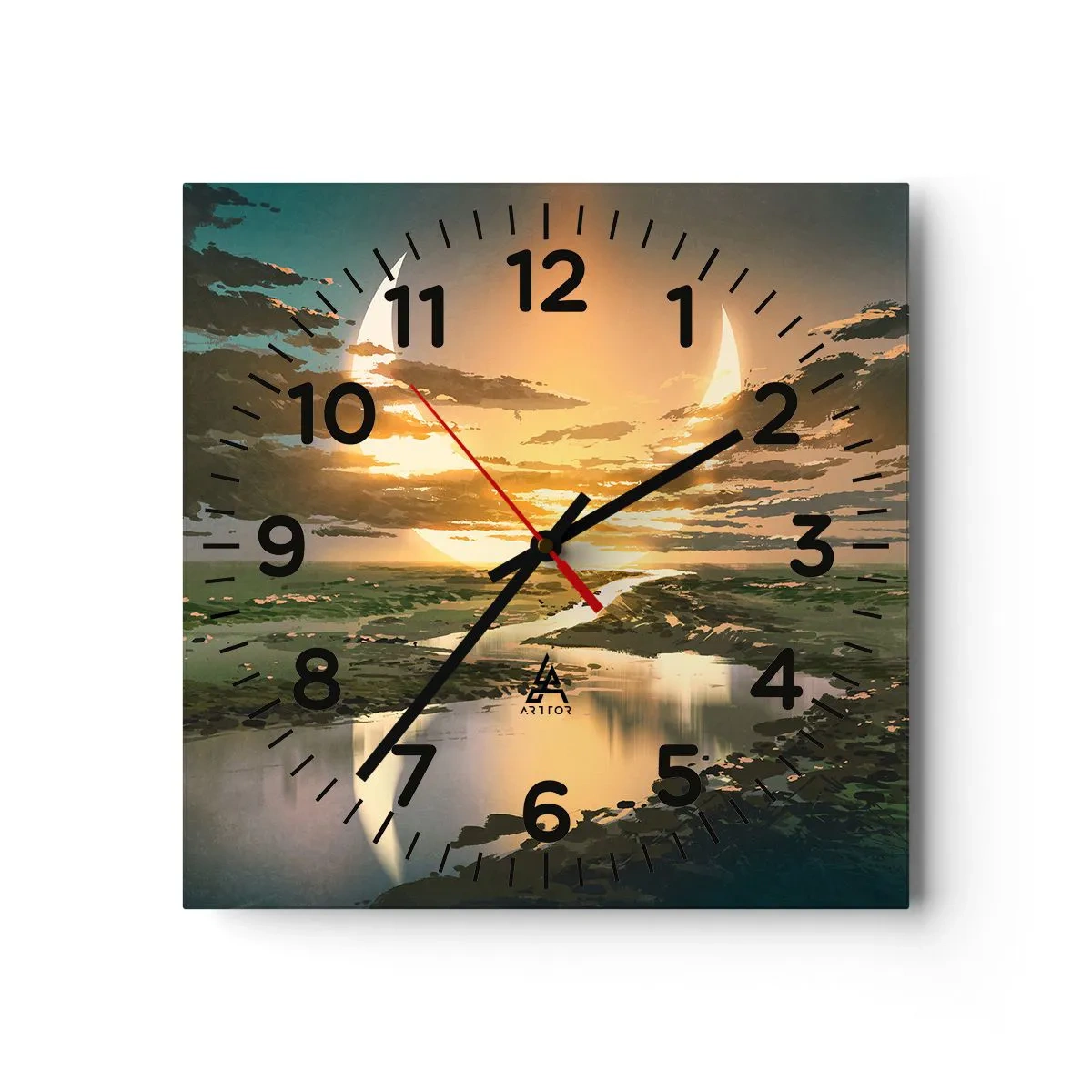 Orologio da parete - Orologio in Vetro - Da qualche parte in una galassia lontana - 40x40 cm