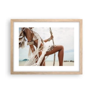 Poster in cornice rovere chiaro - La sacerdotessa del sole - 40x30 cm