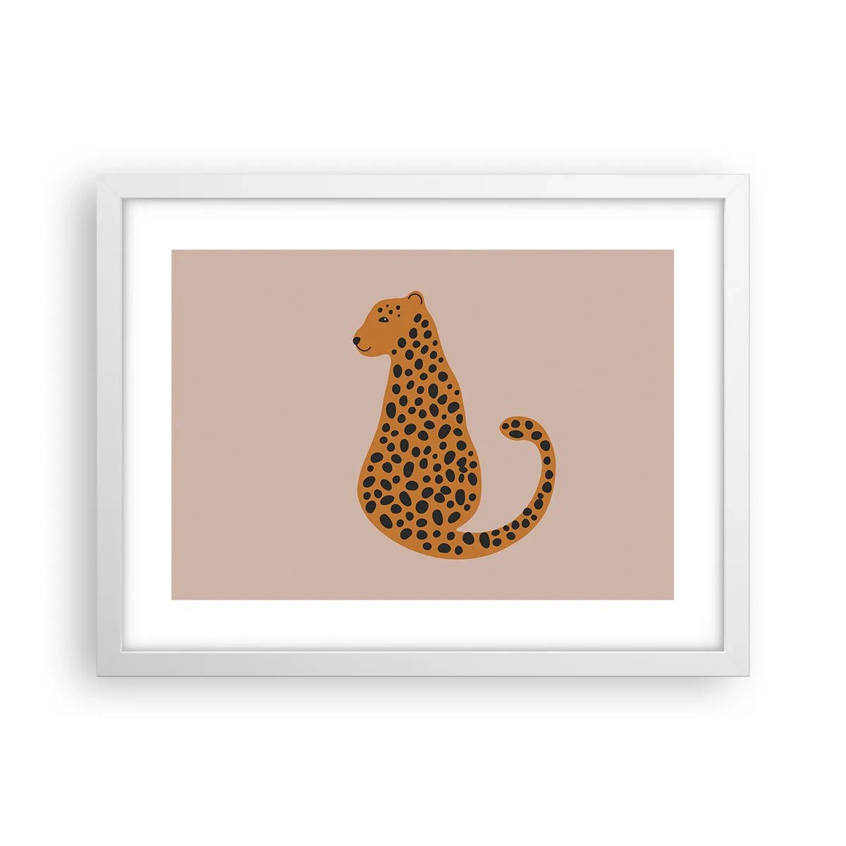 Poster in cornice bianca - Il leopardo è un motivo di moda - 40x30 cm