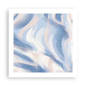 Poster - Ondulazioni azzurre - 50x50 cm