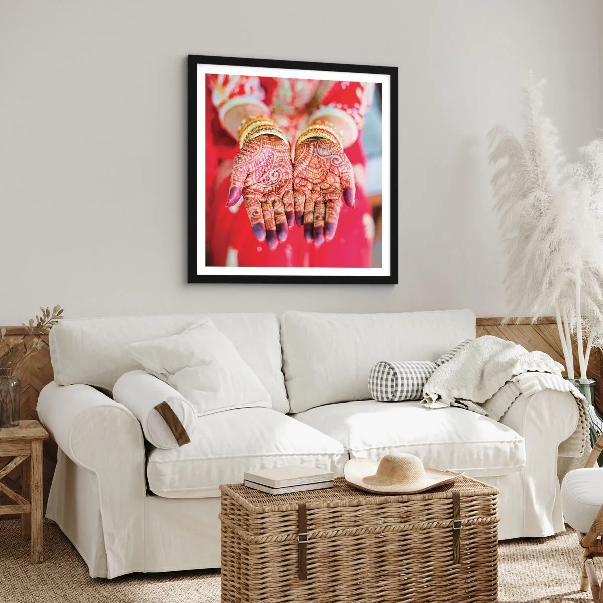 Poster in cornice nera - Pronta ad afferrare la fortuna - 30x30 cm