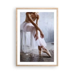 Poster in cornice rovere chiaro - Prima che si accendano le luci del palco - 50x70 cm
