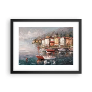 Poster in cornice nera - Molo romantico - 40x30 cm