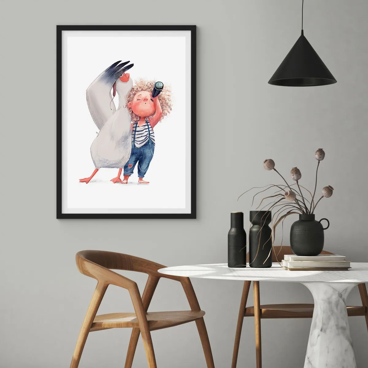 Poster in cornice nera - Il progetto di un grande viaggio - 30x40 cm