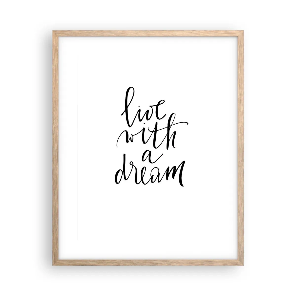 Poster in cornice rovere chiaro - Of course - 40x50 cm