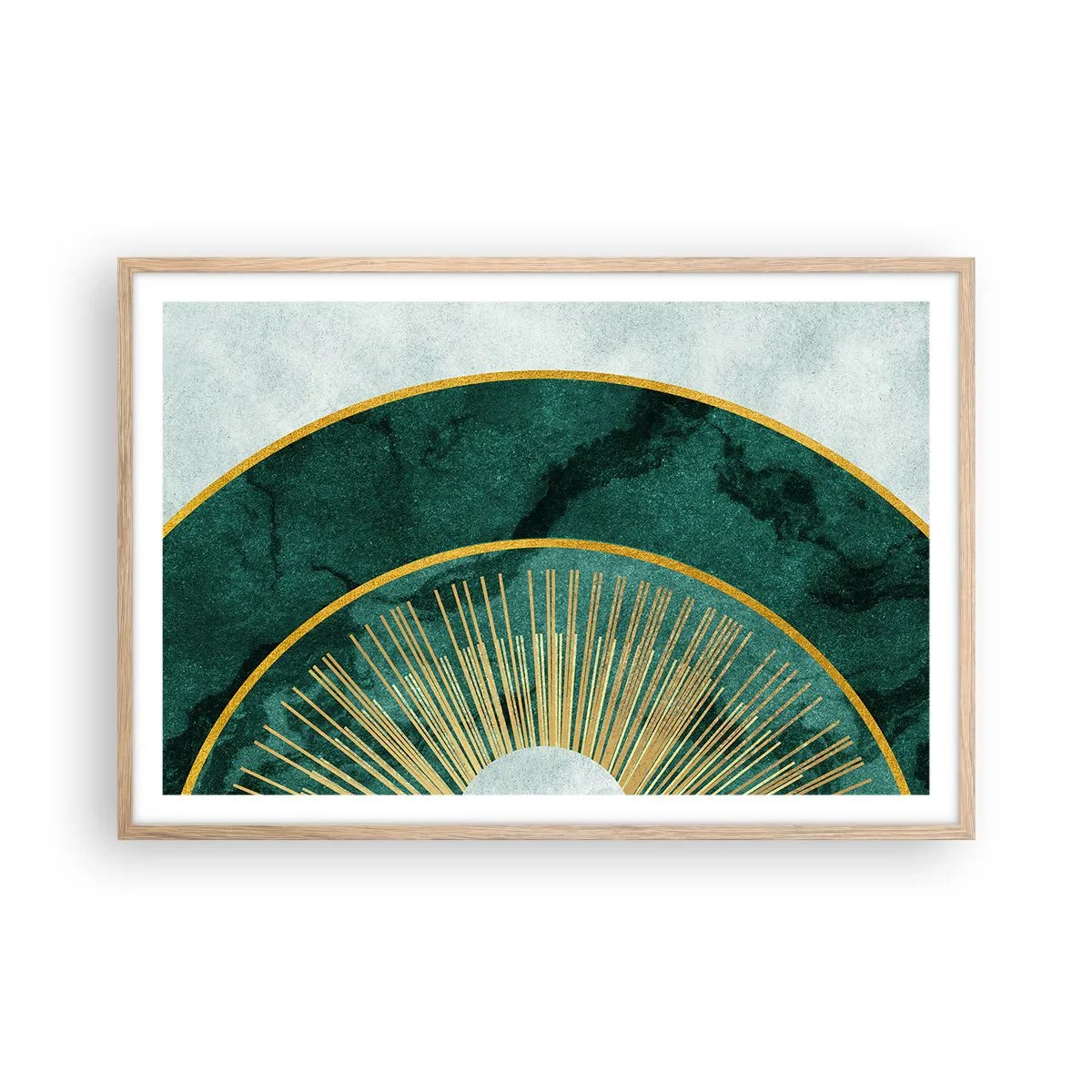 Poster in cornice rovere chiaro - Un altro sistema solare - 91x61 cm