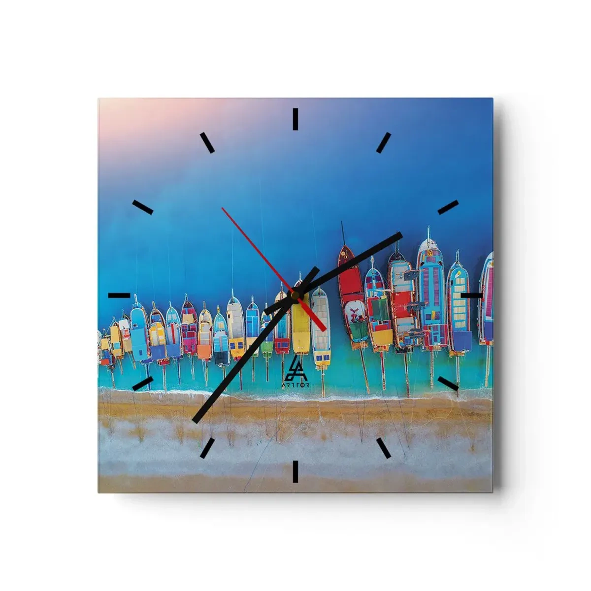Orologio da parete - Orologio in Vetro - A volo d'uccello - 40x40 cm