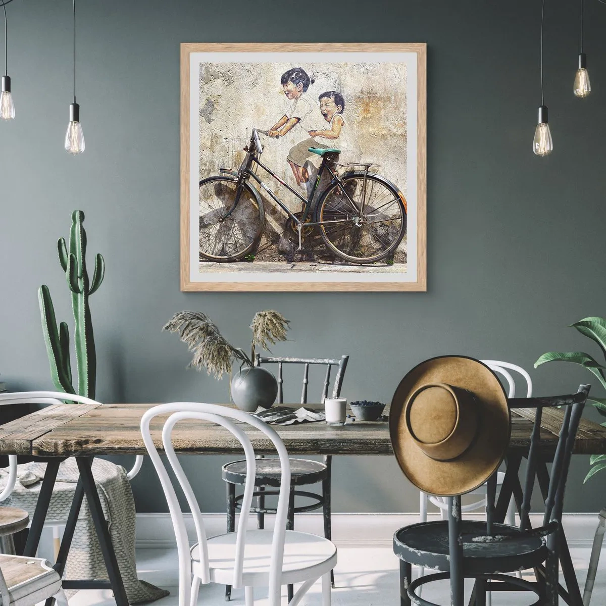 Poster in cornice rovere chiaro - Vero o falso? - 50x50 cm