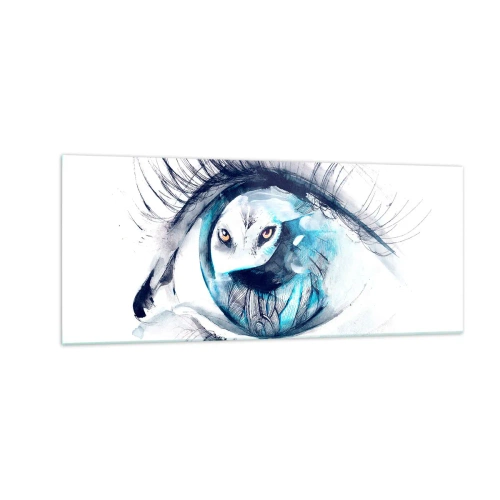 Quadro su vetro - Faccia a faccia con la natura selvaggia - 100x40 cm
