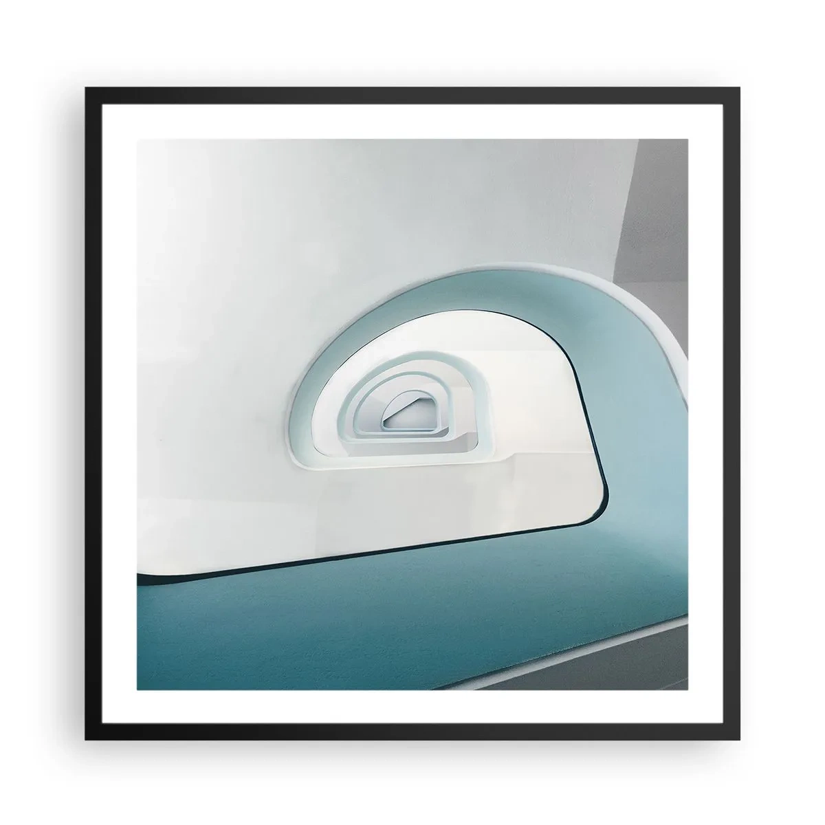 Poster in cornice nera - Blu fino in fondo - 60x60 cm