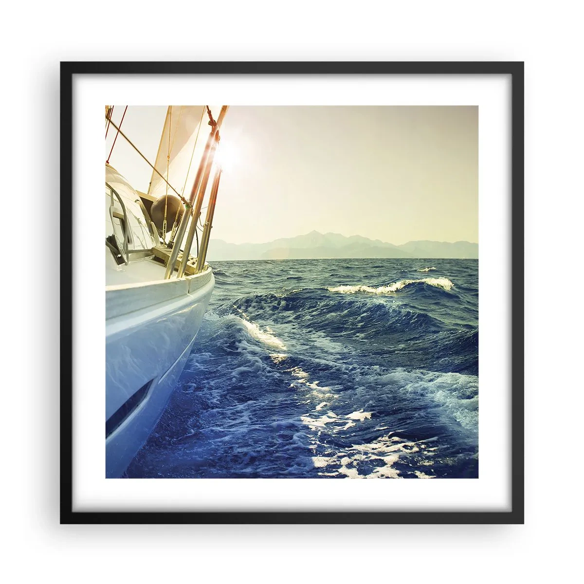 Poster in cornice nera - Verso l'avventura - 50x50 cm