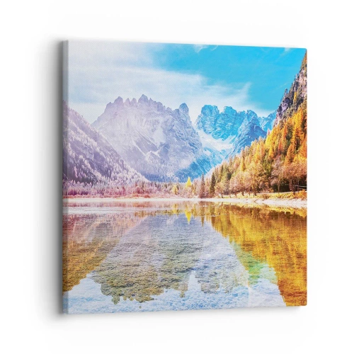 Quadro su tela - Stampe su Tela - E nei monti è già autunno - 30x30 cm