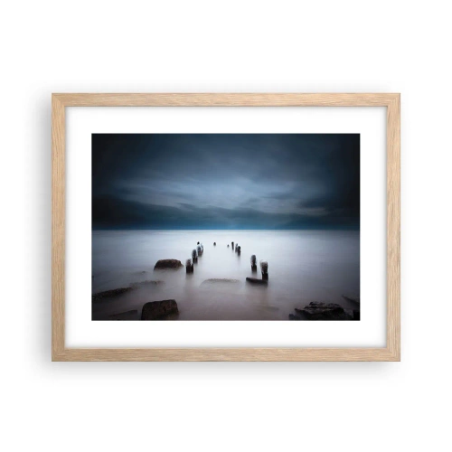 Poster in cornice rovere chiaro - Lago pensieroso - 40x30 cm