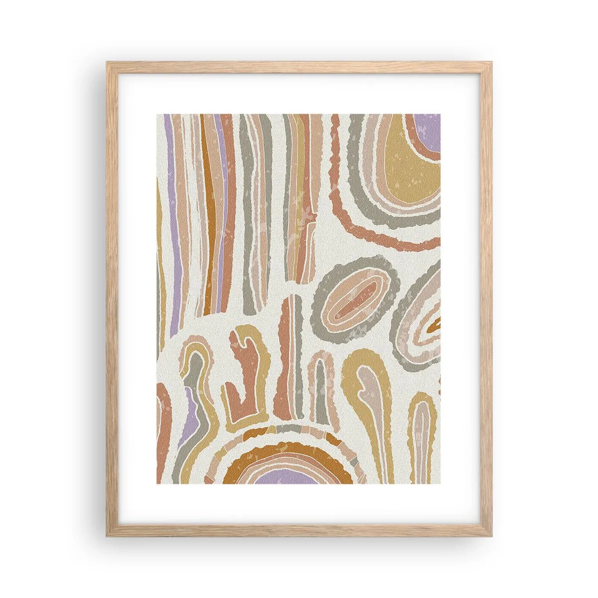 Poster in cornice rovere chiaro - Sezioni colorate - 40x50 cm