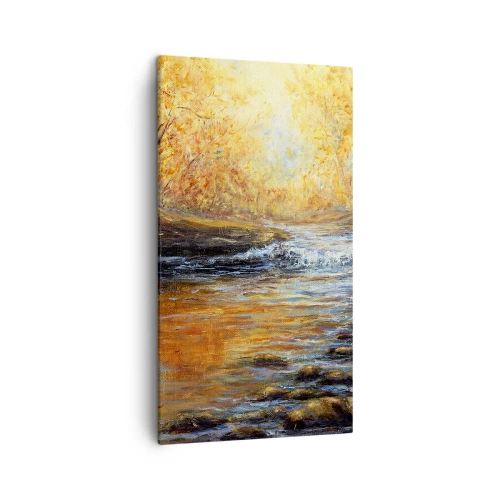 Quadro su tela - Stampe su Tela - Ruscello d'oro - 45x80 cm