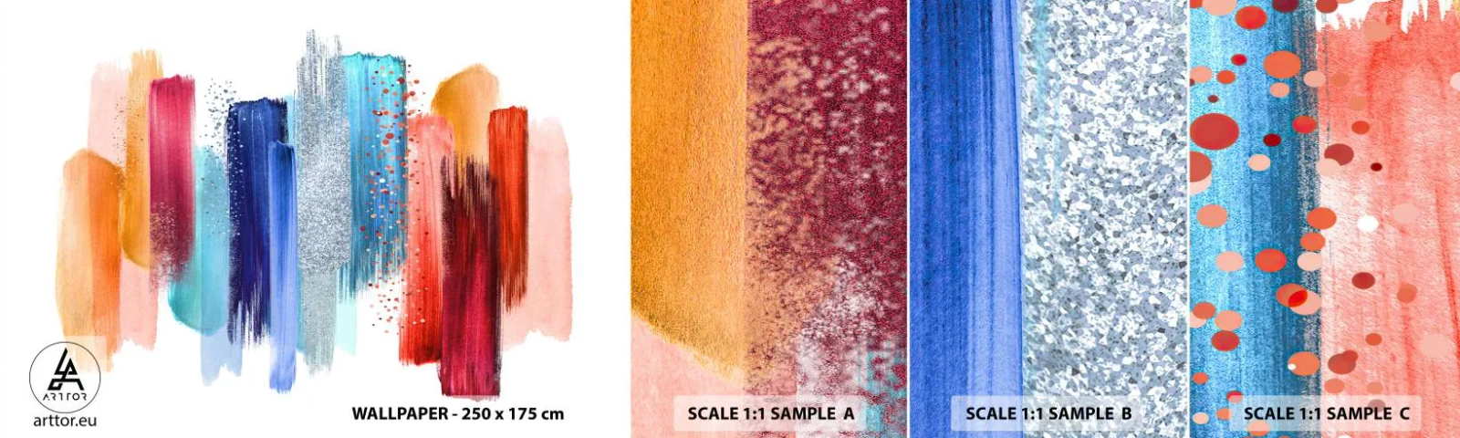 Campione Di Fotomurale Standard Eco - In alto e in basso - Astrazione, Pezzo, Arte Moderna - 100x30 cm