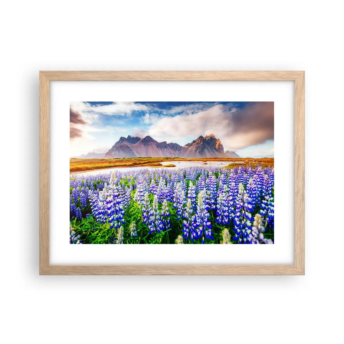 Poster in cornice rovere chiaro - Forza e asprezza accanto alla mitezza - 40x30 cm