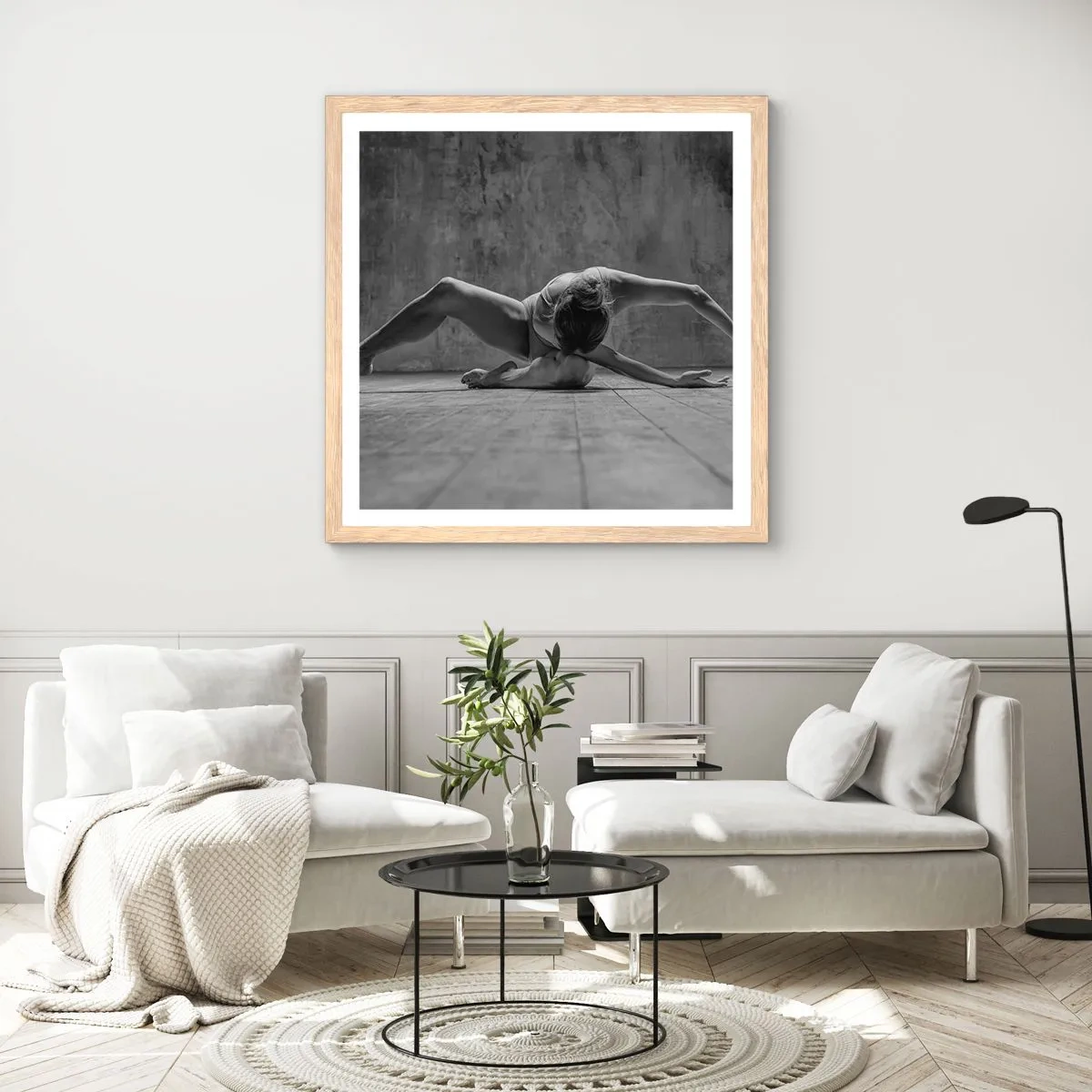 Poster in cornice rovere chiaro - Simmetria ritrovata - 30x30 cm