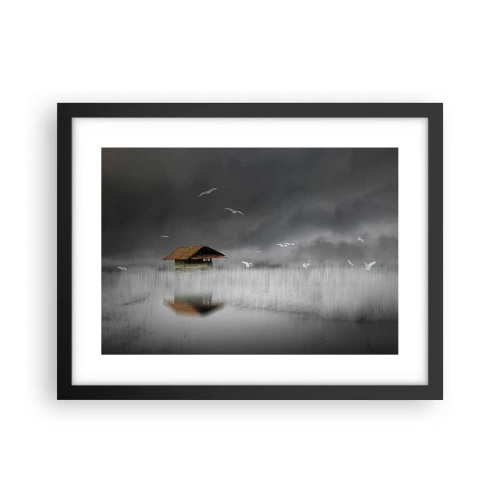 Poster in cornice nera - Riparo dalla pioggia - 40x30 cm