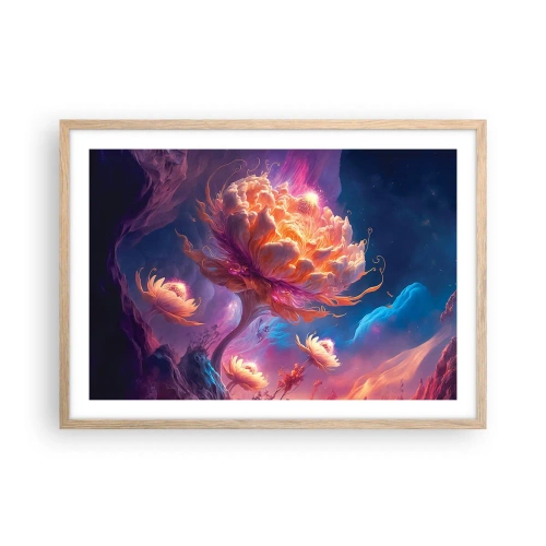 Poster in cornice rovere chiaro - Un altro mondo - 70x50 cm