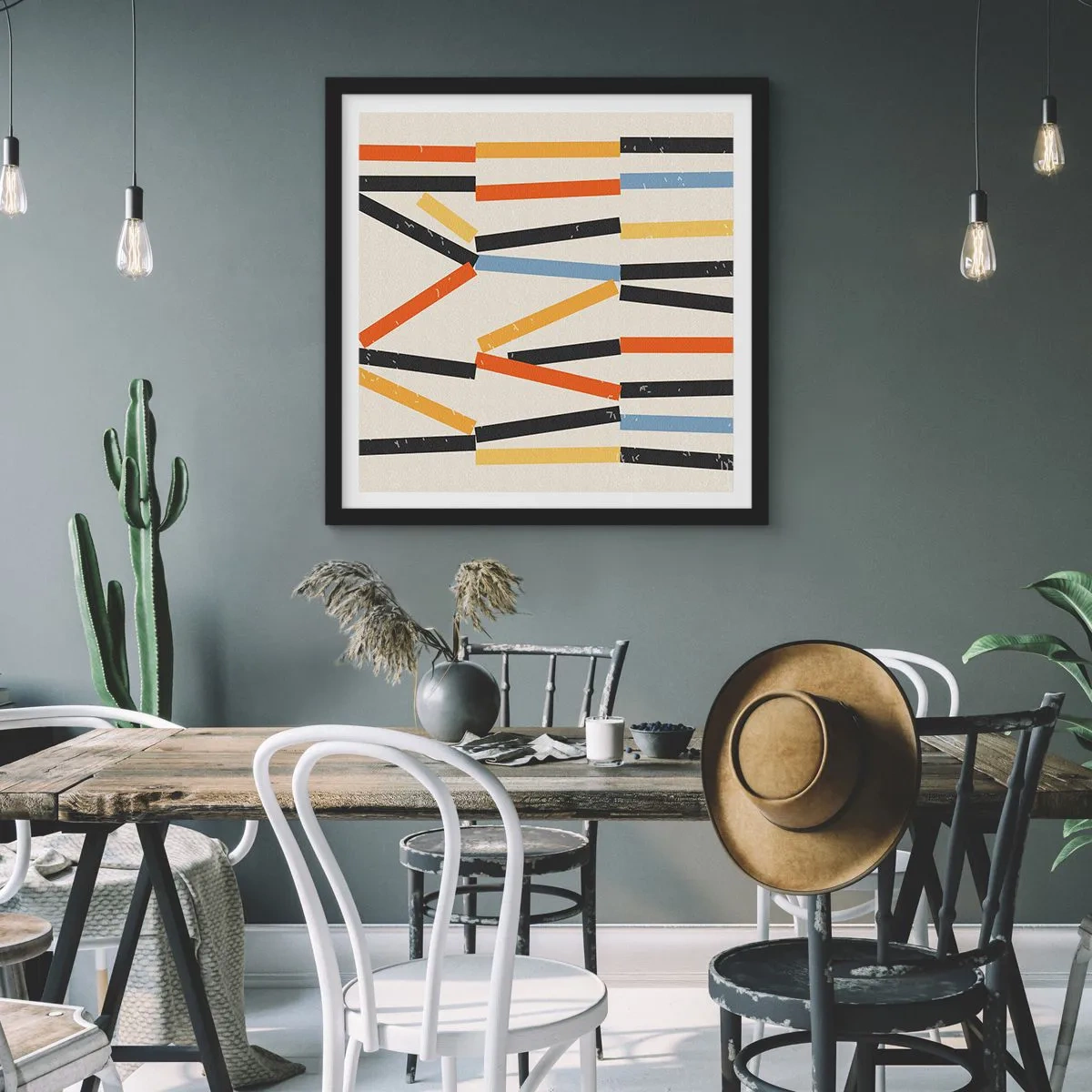 Poster in cornice nera - Composizione orizzontale - 30x30 cm