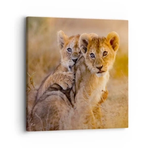 Quadro su tela - Stampe su Tela - Non disturbare! Giochiamo - 30x30 cm