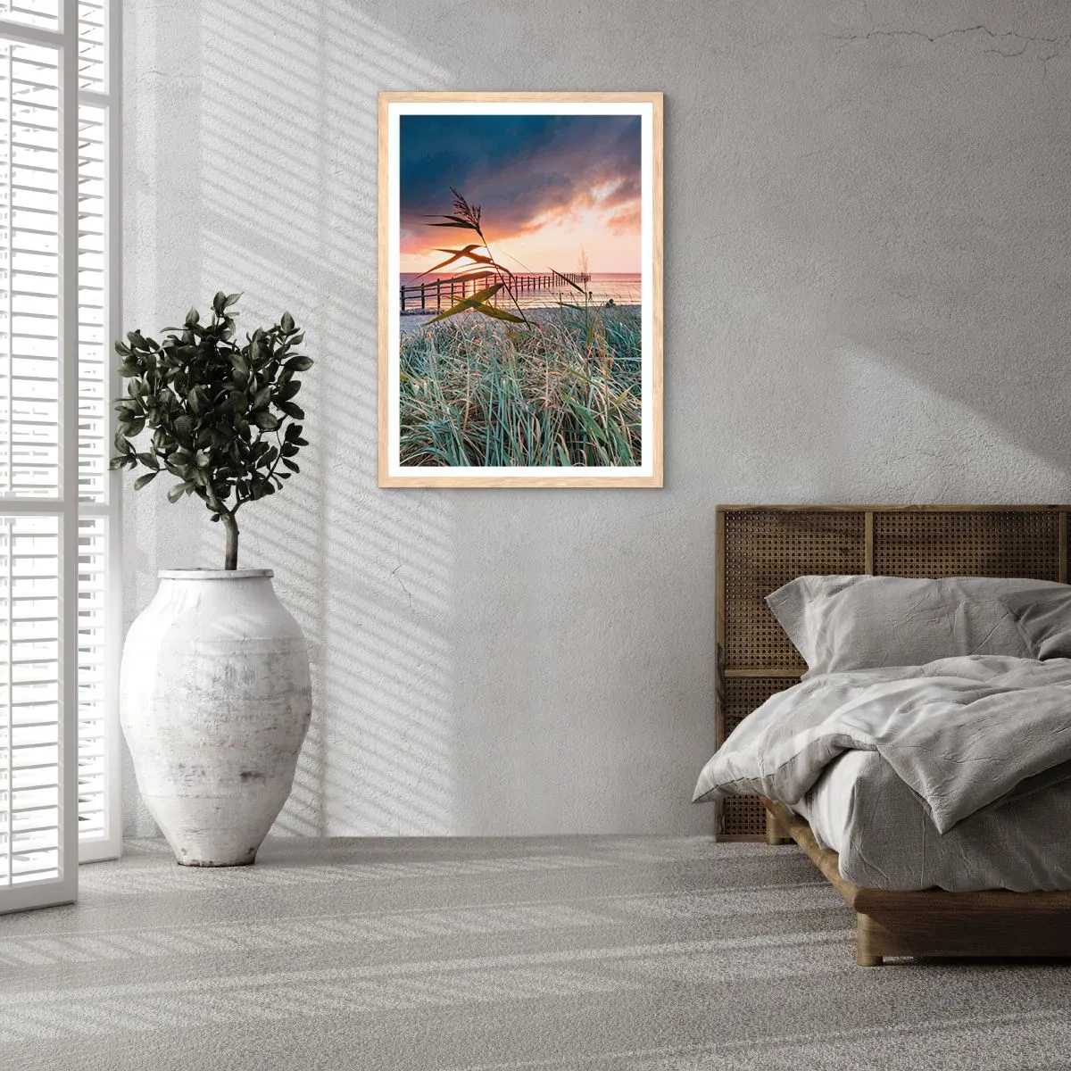 Poster in cornice rovere chiaro - Non andrà via col vento - 30x40 cm