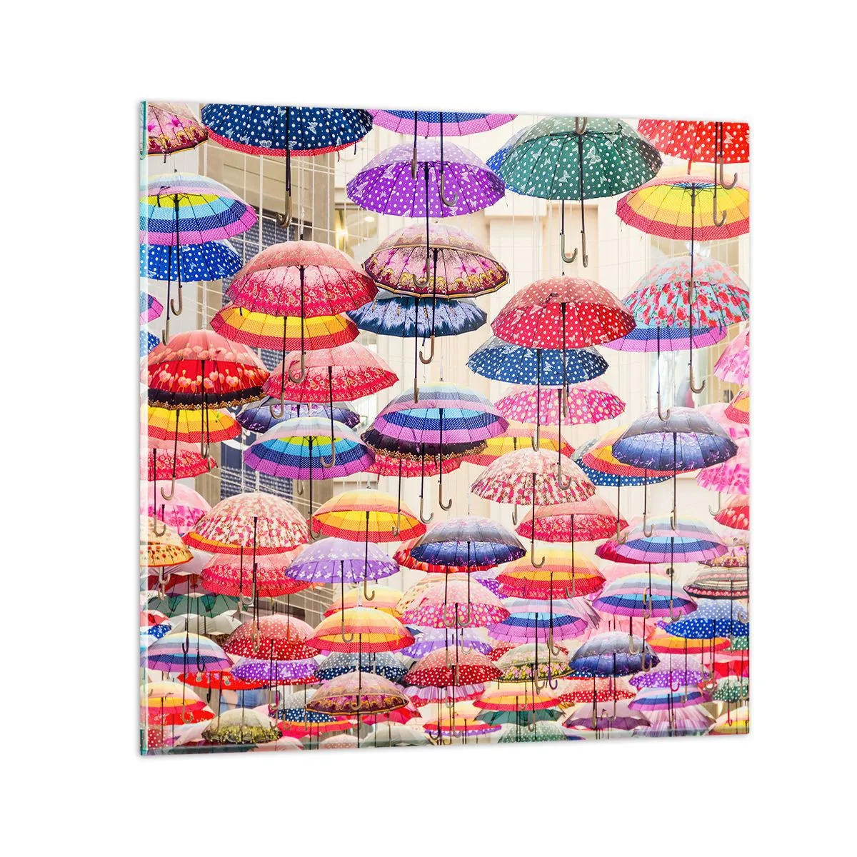 Quadro su vetro - Prato cittadino - 70x70 cm