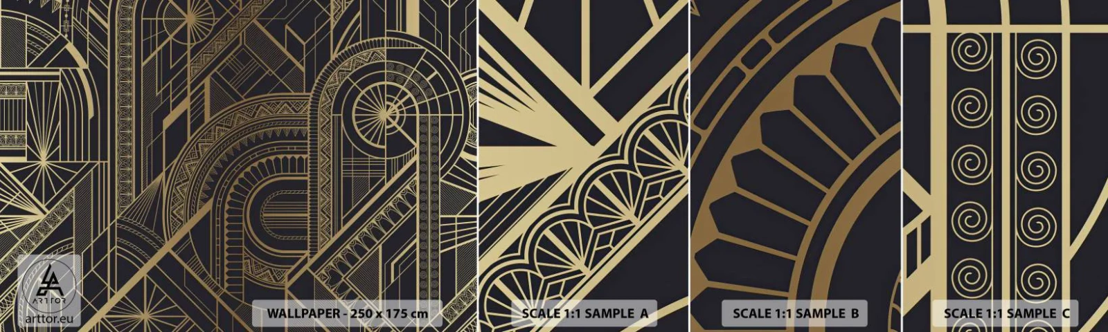 Campione Di Fotomurale Standard Eco - Concetti, idee, progetti - Astrazione, Pezzo, Ornamento - 100x30 cm