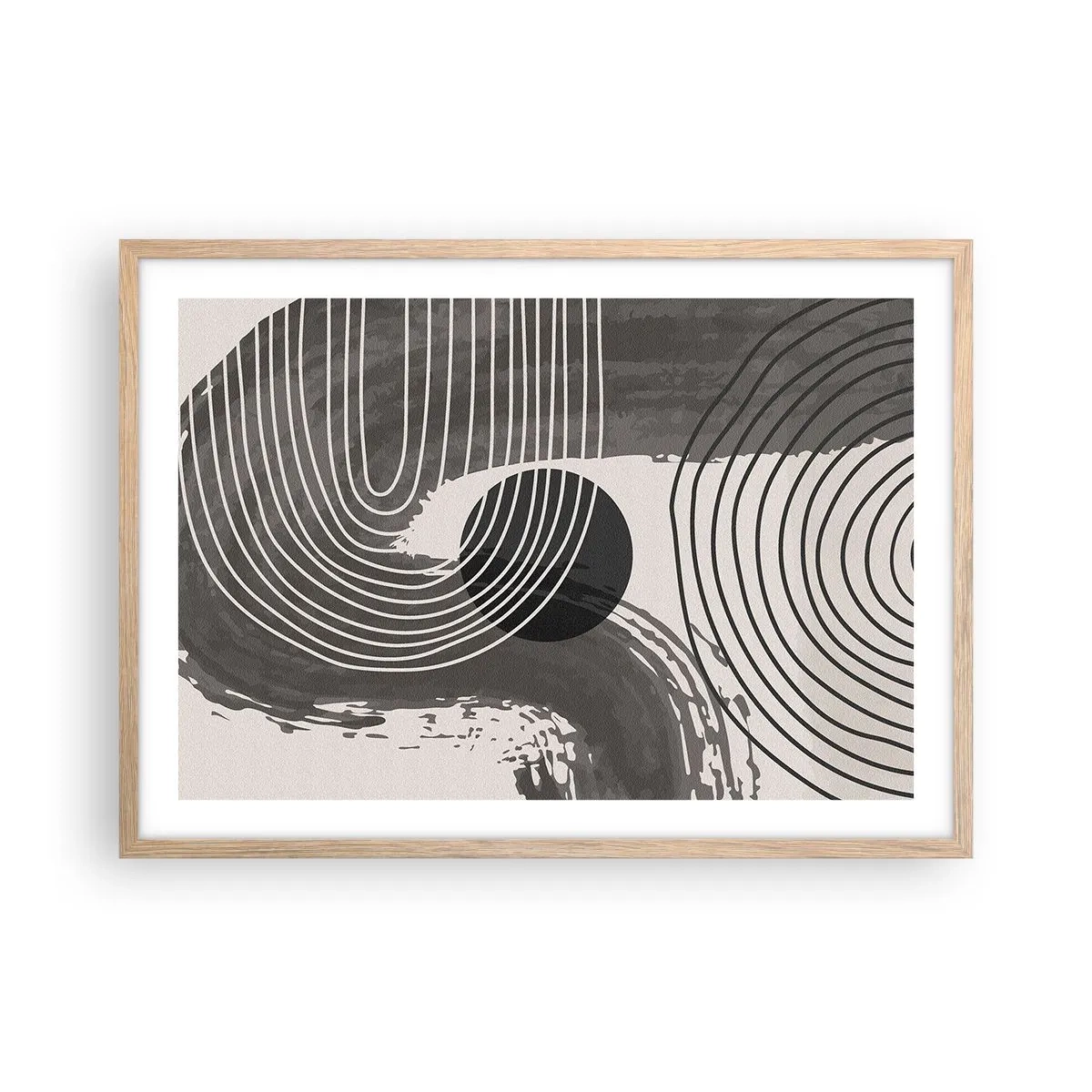 Poster in cornice rovere chiaro - L'ovale vittorioso - 70x50 cm