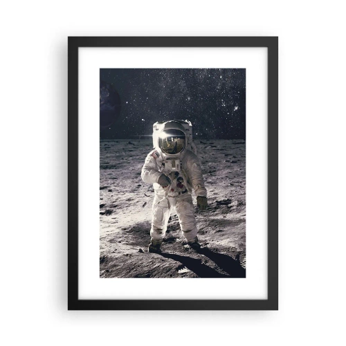 Poster in cornice nera - Saluti dalla luna - 30x40 cm
