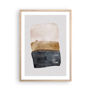 Poster in cornice rovere chiaro - Composizione di colori della terra - 50x70 cm