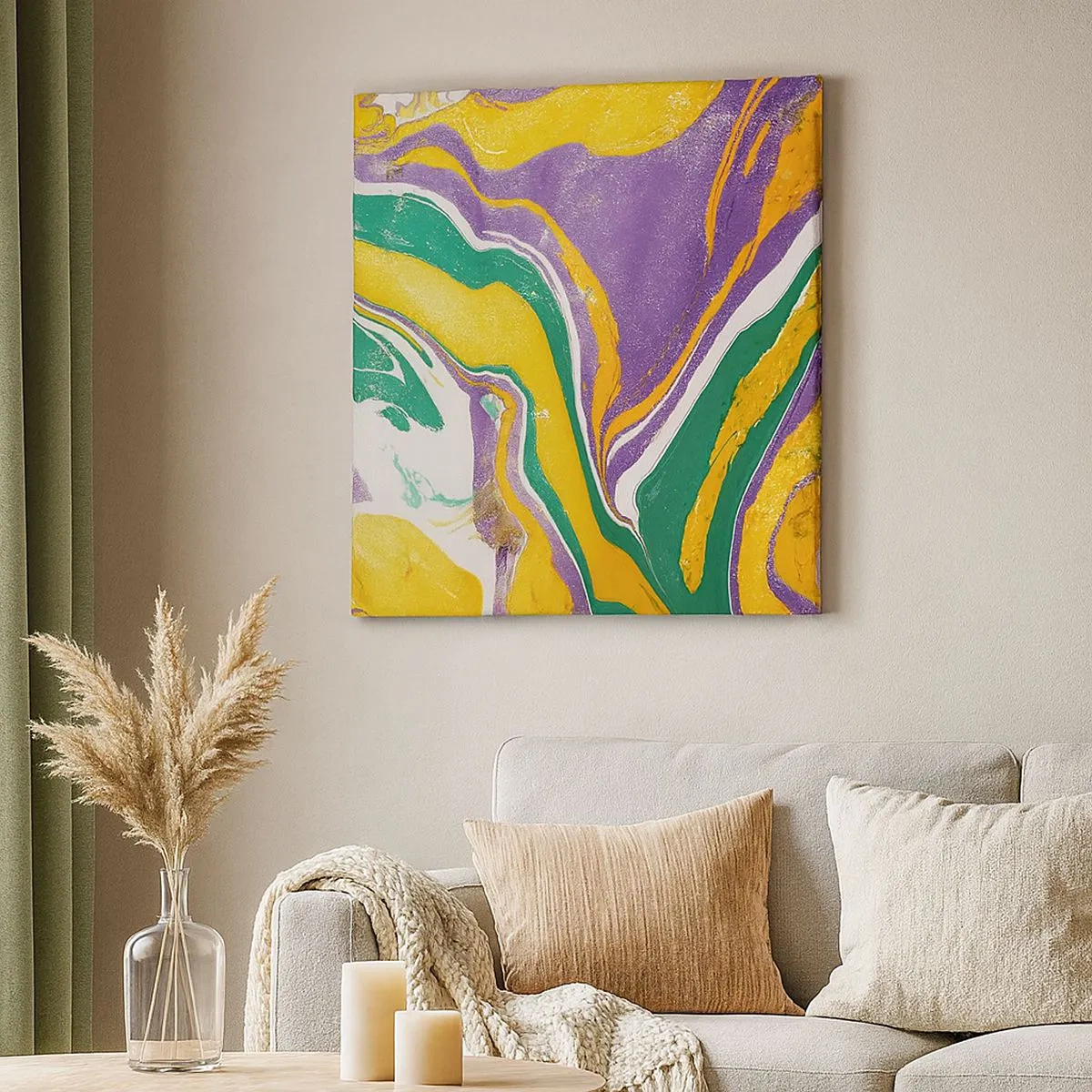 Quadro su tela - Stampe su Tela - Onde di colore - 30x30 cm