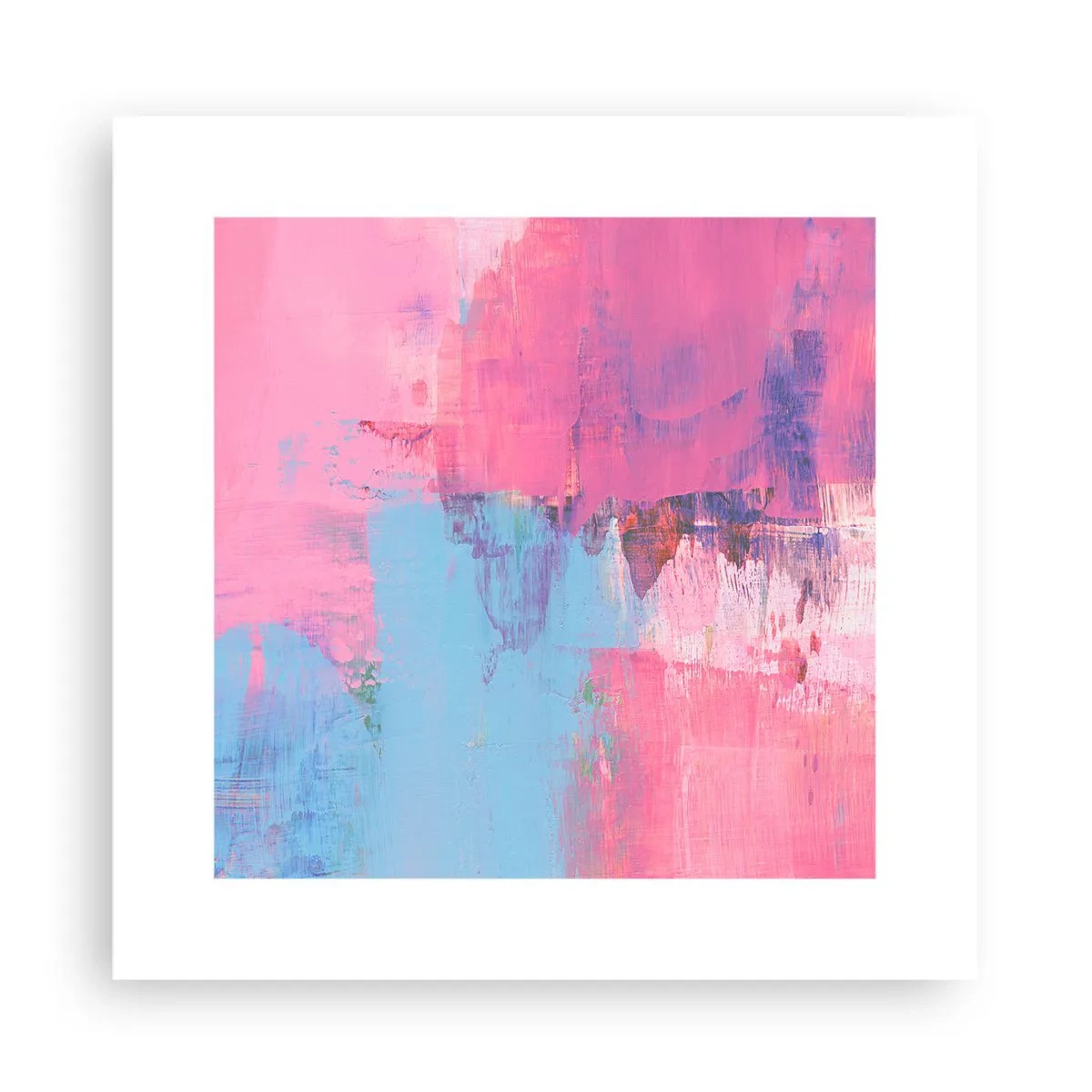 Poster - Rosa, blu e un pizzico di luce - 30x30 cm