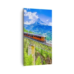Quadro su tela - Stampe su Tela - Ferrovia alpina - 55x100 cm