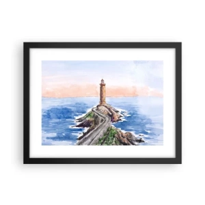 Poster in cornice nera - Rivolto verso il mare - 40x30 cm