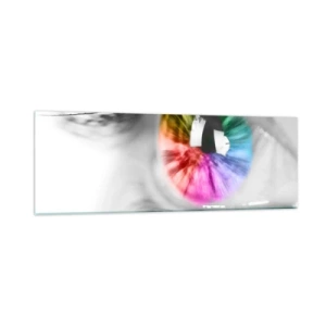 Quadro su vetro - Vedere il mondo a colori - 90x30 cm