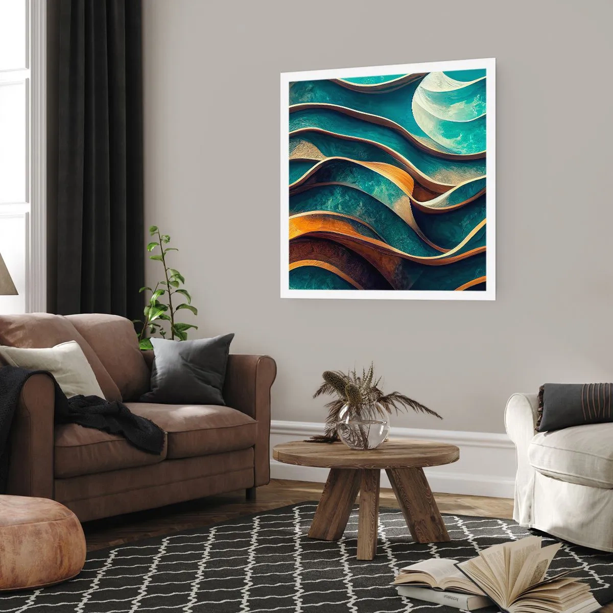 Poster - I meandri del blu - 60x60 cm