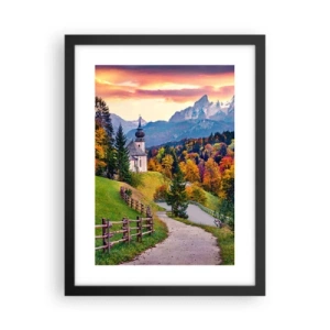Poster in cornice nera - Un paesaggio come dipinto - 30x40 cm