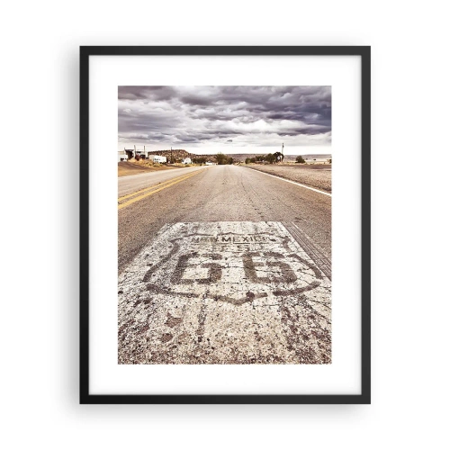 Poster in cornice nera - La Route 66: una leggenda americana - 40x50 cm