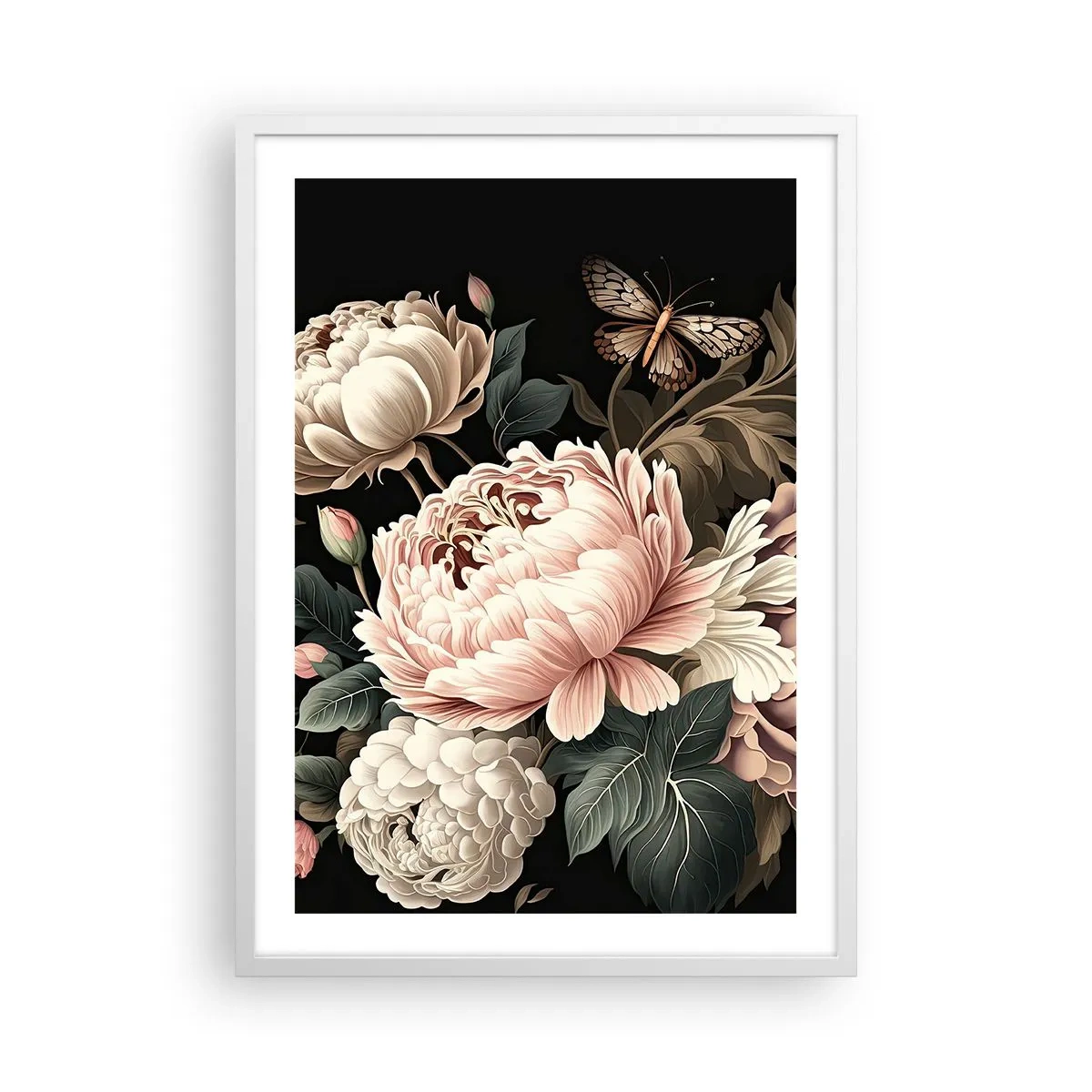 Poster in cornice bianca - In stile barocco - 50x70 cm