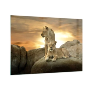 Quadro su vetro - Maestà Reale - 100x70cm - Maestà reale - Decorazione murale moderna per soggiorno e camera da letto ARTTOR
