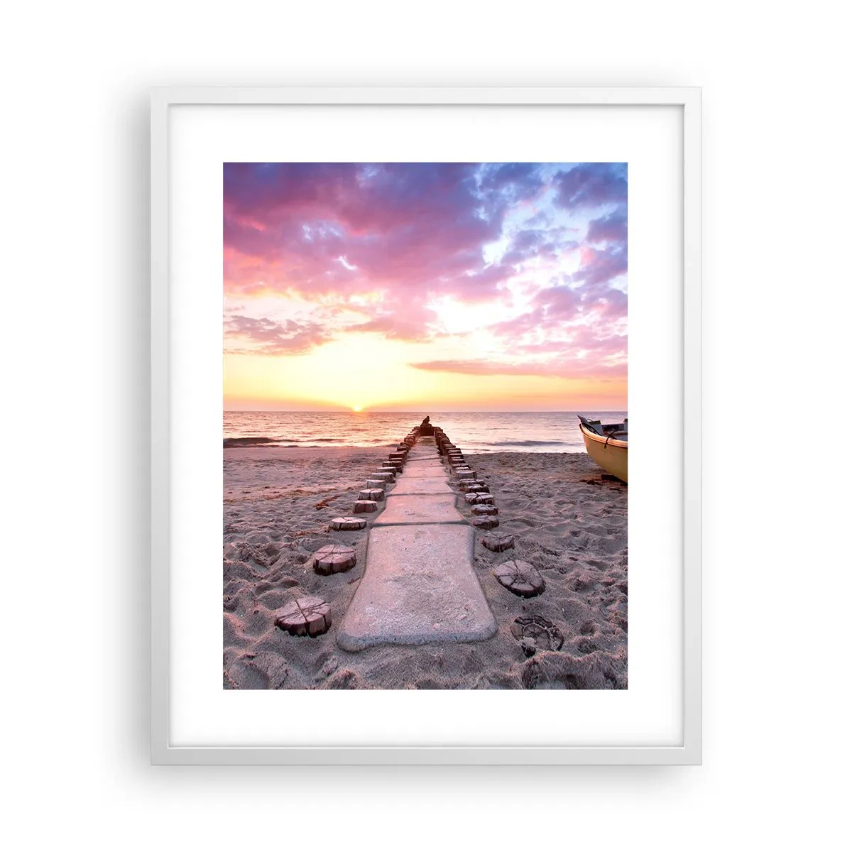 Poster in cornice bianca - Un momento profondo - 40x50 cm